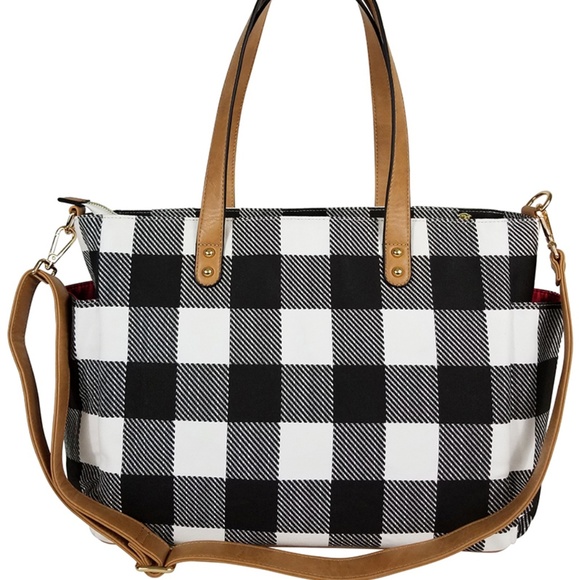 Buffalo Plaid Check Gingham Tote Bag by White Elm - Picture 4 of 6